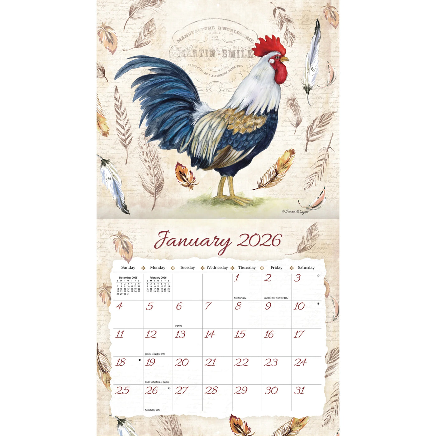 LANG 2026 CALENDAR | PROUD ROOSTER