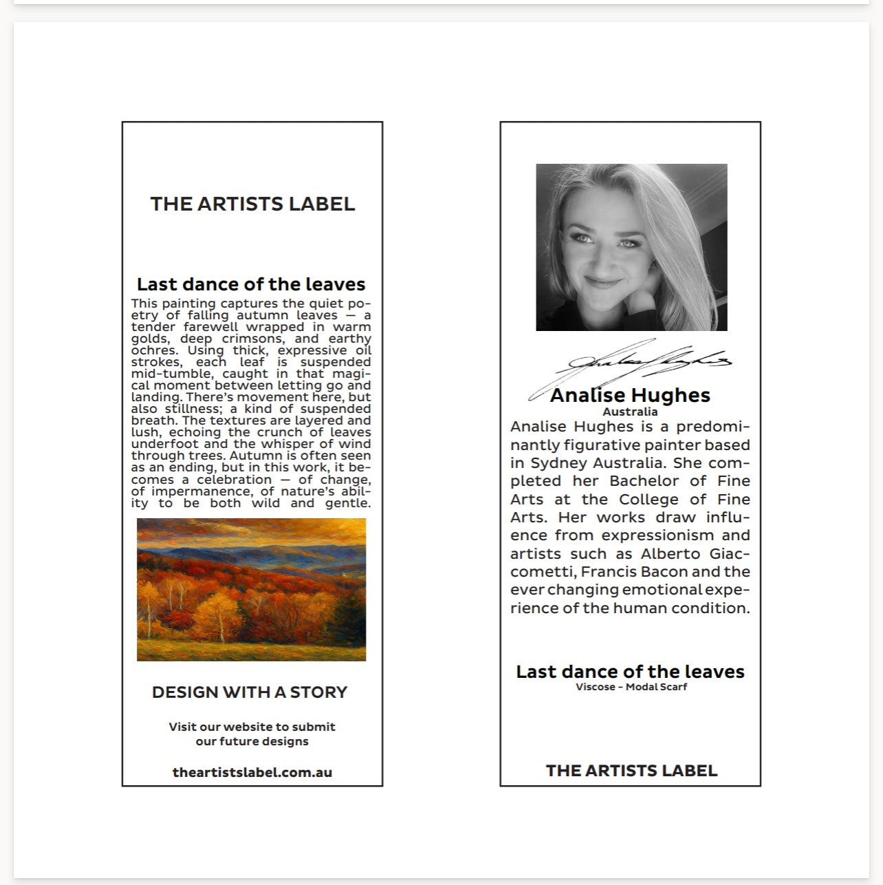 SCARVES | THE ARTISTS LABEL | Last Dance of The Leaves