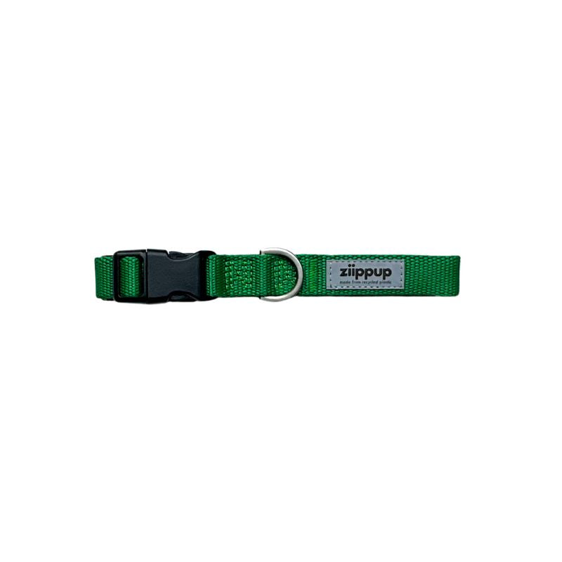 Ziippup small Green dog collar made from recycled plastic bottles, eco-friendly design, available at Gifts on the Mall Leura.