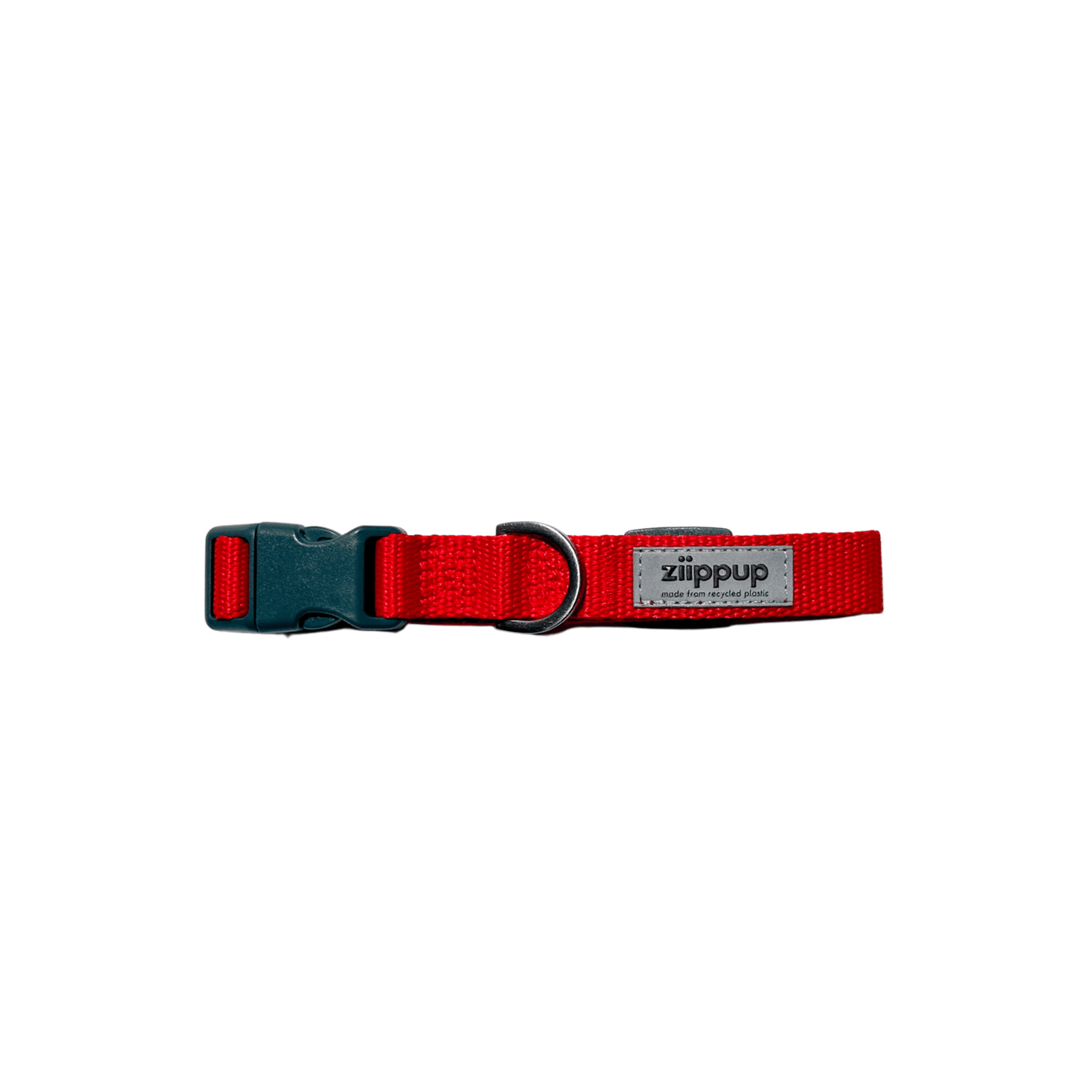 Ziippup small red dog collar made from recycled plastic bottles, eco-friendly design, available at Gifts on the Mall Leura.