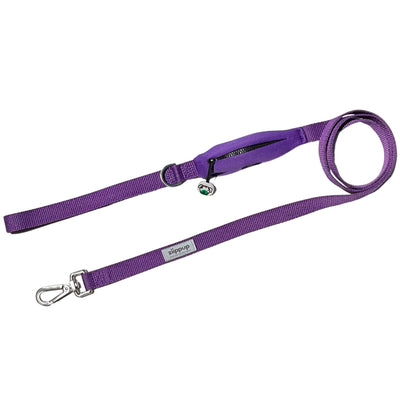 Ziippup purple dog lead made from recycled plastic bottles, eco-friendly and durable.