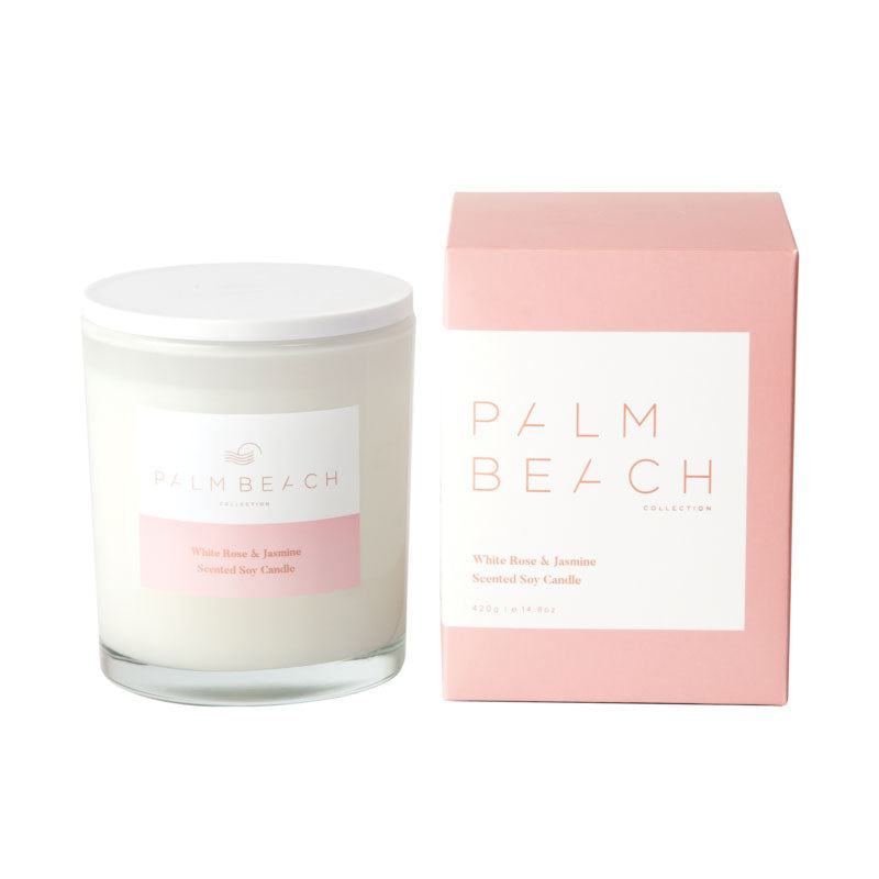 Palm Beach Collection White Rose & Jasmine 420g Standard Candle