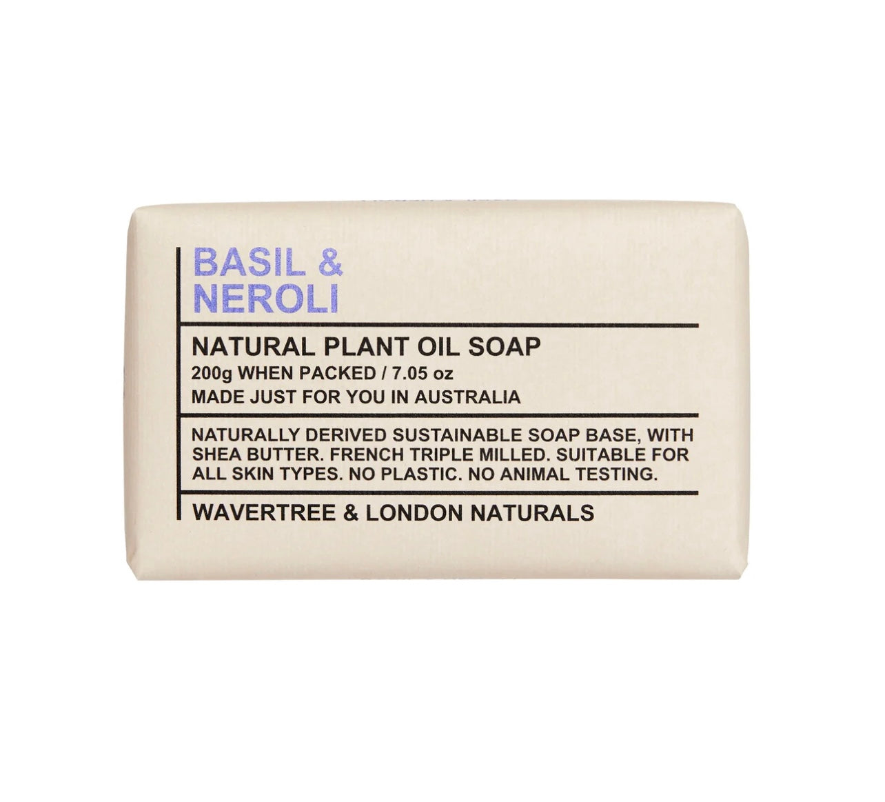 SOAPS | WAVERTREE & LONDON NATURALS | BASIL & NEROLI