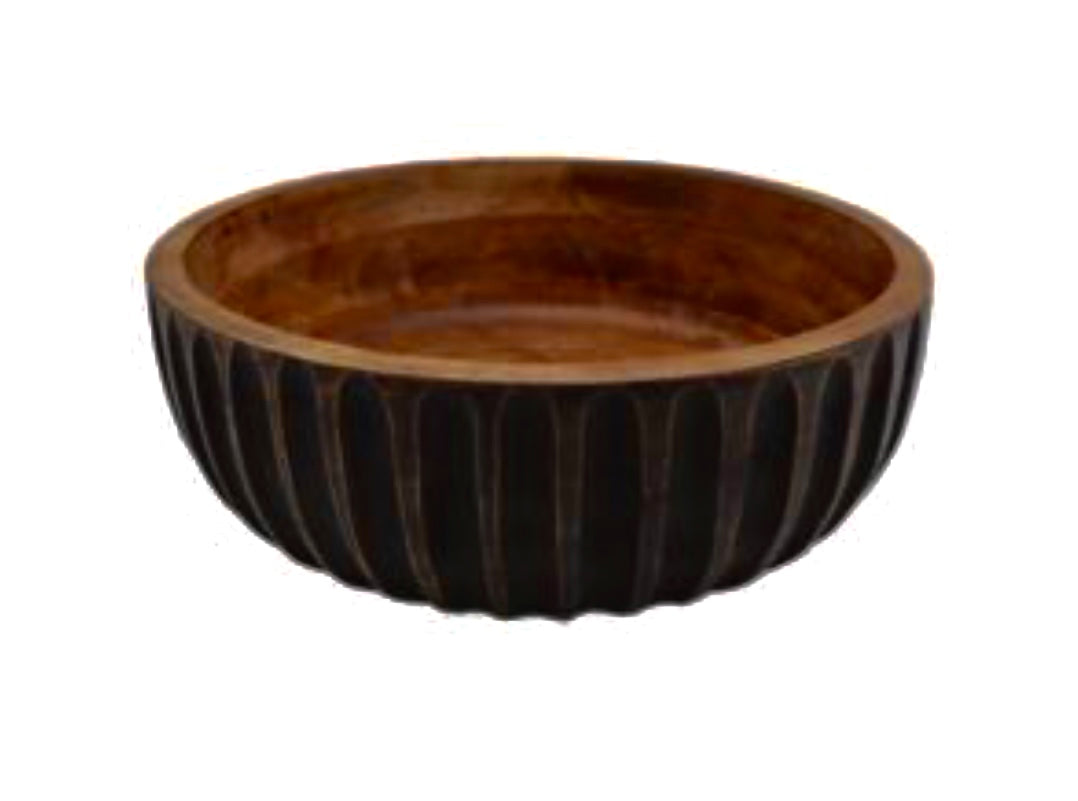 HOME | Serengeti Black Engraved Salad Bowl
